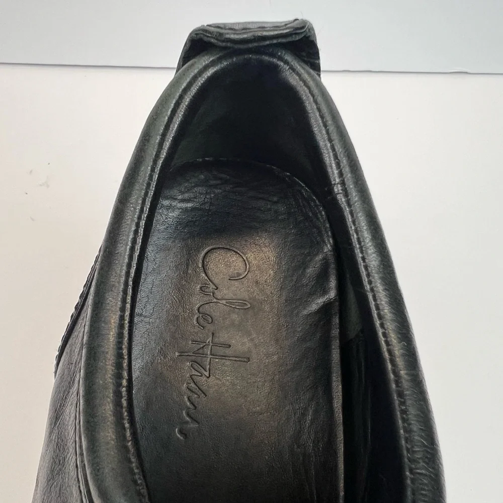 Cole Haan C08630 Men Black Leather Oxford Shoe Size 10.5M Pre Owned